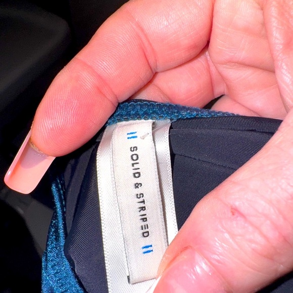 Anthropologie Solid & Striped 
The Claudia One Piece Cut Out Swimsuit Blue S - Picture 9 of 13